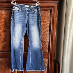 KanCan Wide Leg Jeans in Deep Blue